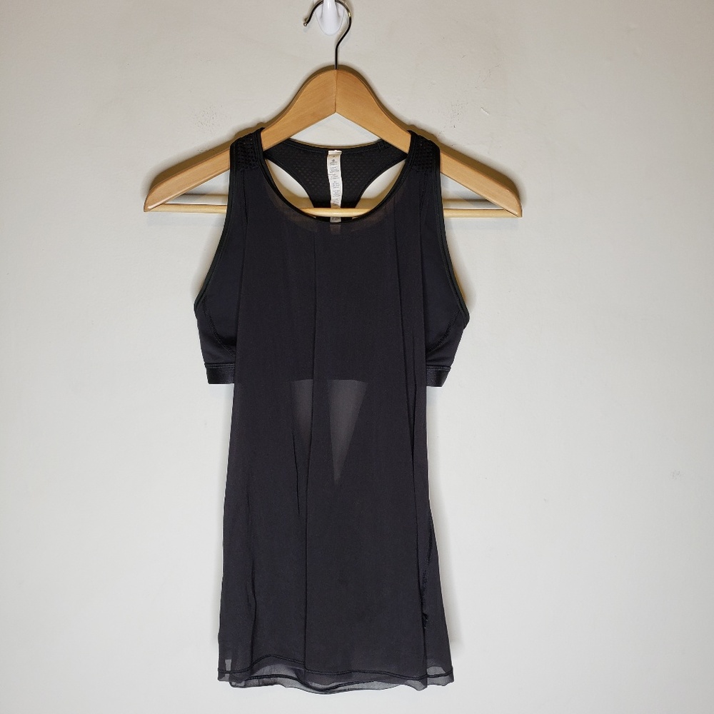 Lululemon Semi Sheer Tank Top w/ Built In Bra